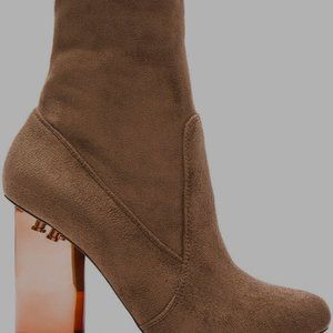 NIB Rare!!! Jeffrey Campbell Pink Suede Booties SZ 39